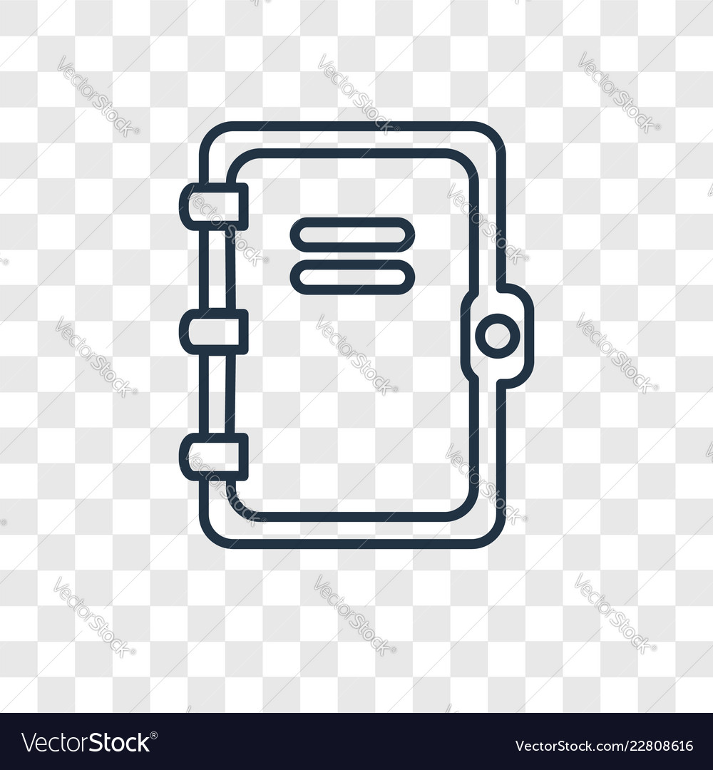 Notebook concept linear icon isolated