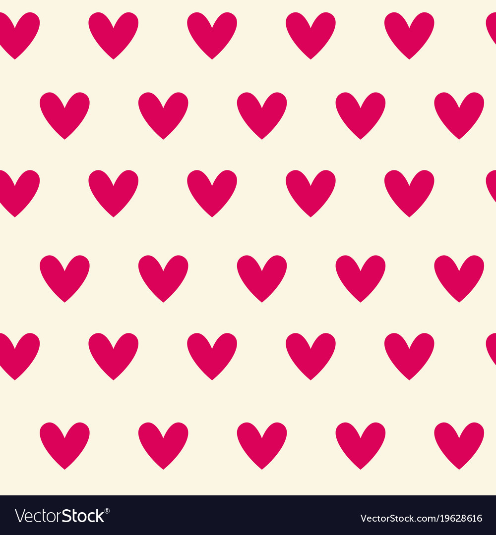 Pink Heart Seamless Pattern Background Romantic Vector Image 3621