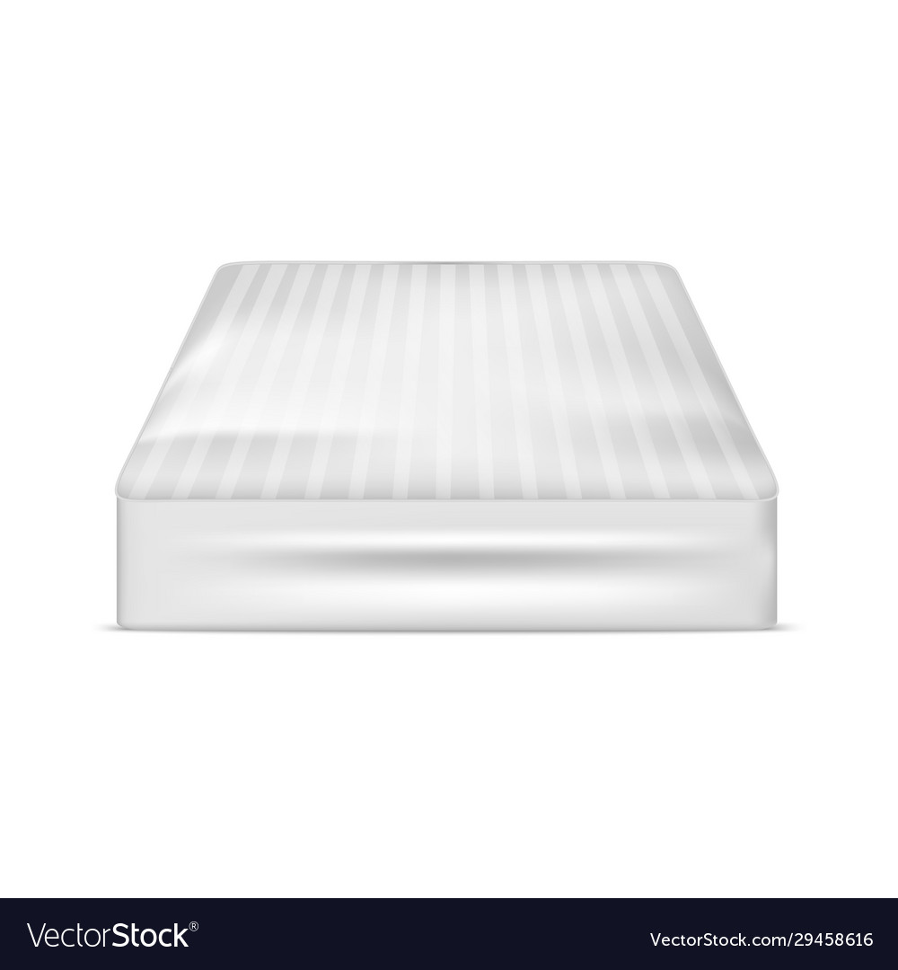 Realistische 3D weiße Matratze Mockup