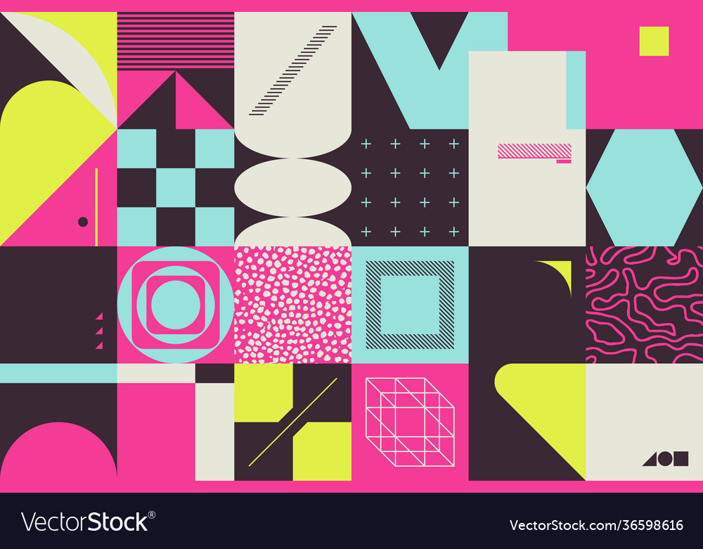 Retro future abstract pattern vector image Retro future abstract pattern