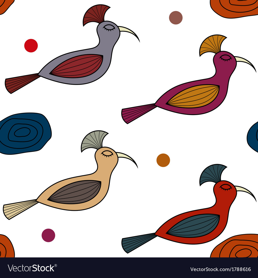 Seamless pattern with birds