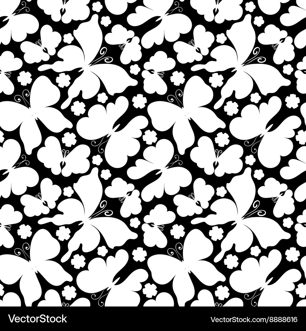 Seamless pattern with butterflies Royalty Free Vector Image