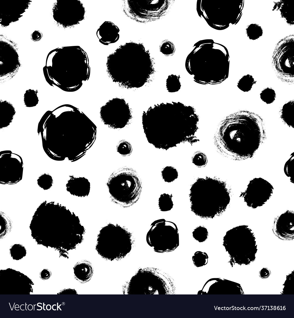 Seamless pattern with sketch circles shape vector image Seamless pattern with sketch circles shape