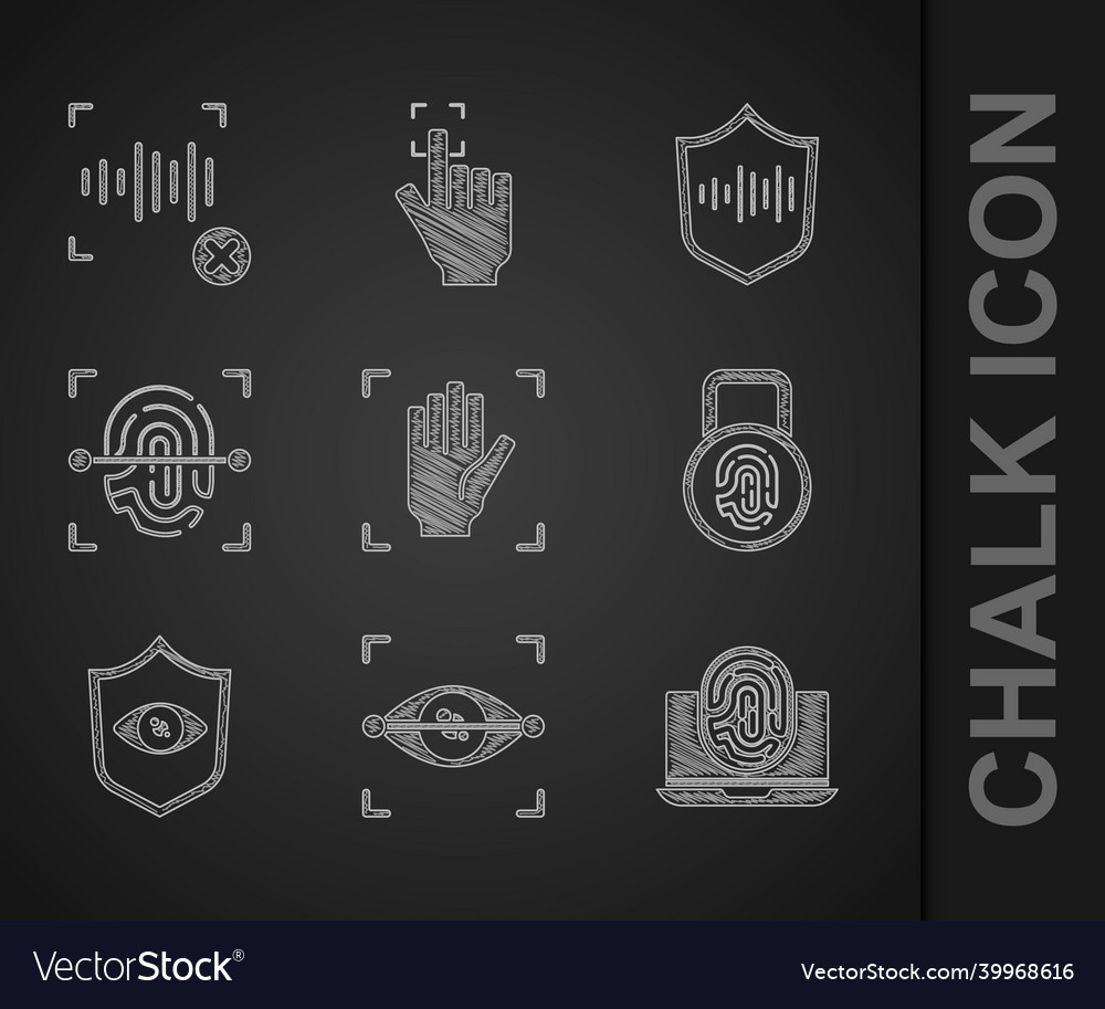 Set palm print recognition eye scan laptop
