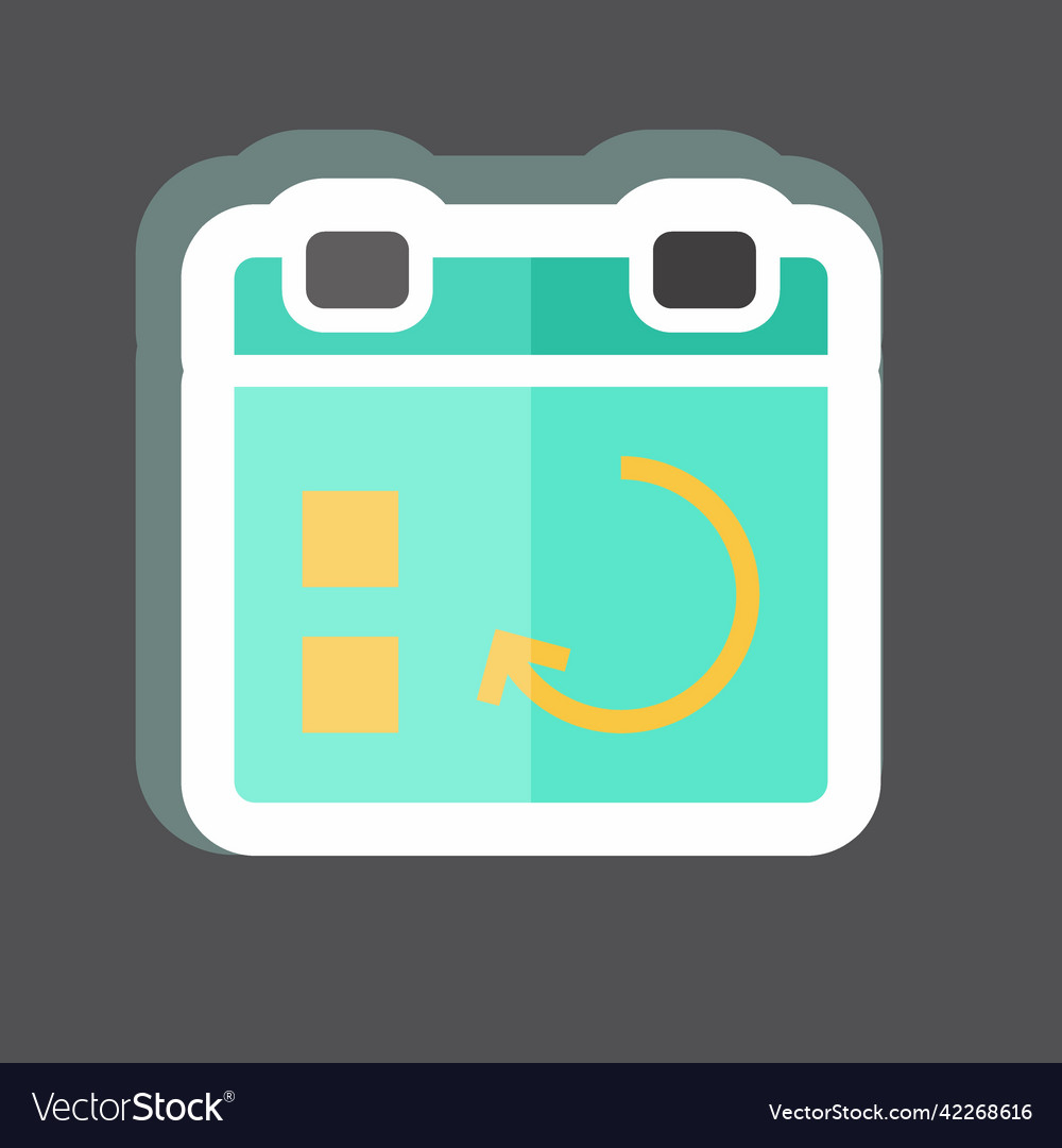 Sticker sync event suitable for user interface vector image Sticker sync event suitable for user interface