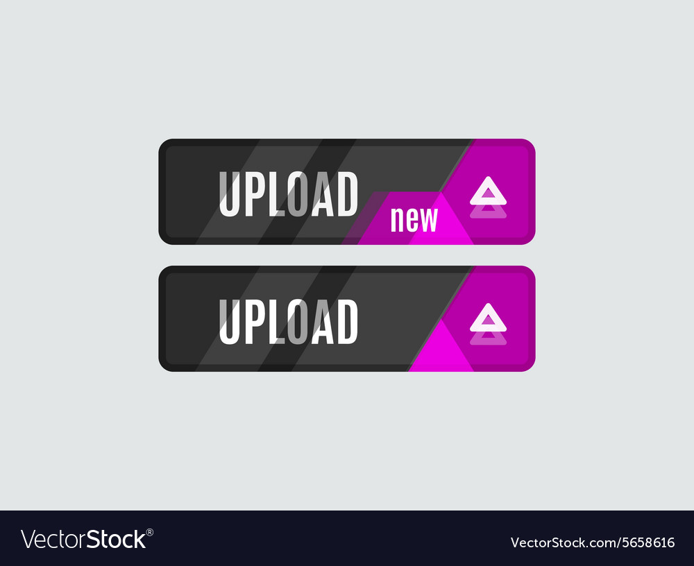 Upload button futuristic hi-tech ui design