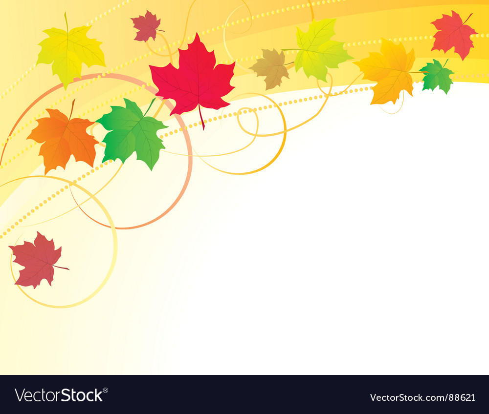 Abstract background with autumn leaves Royalty Free Vector