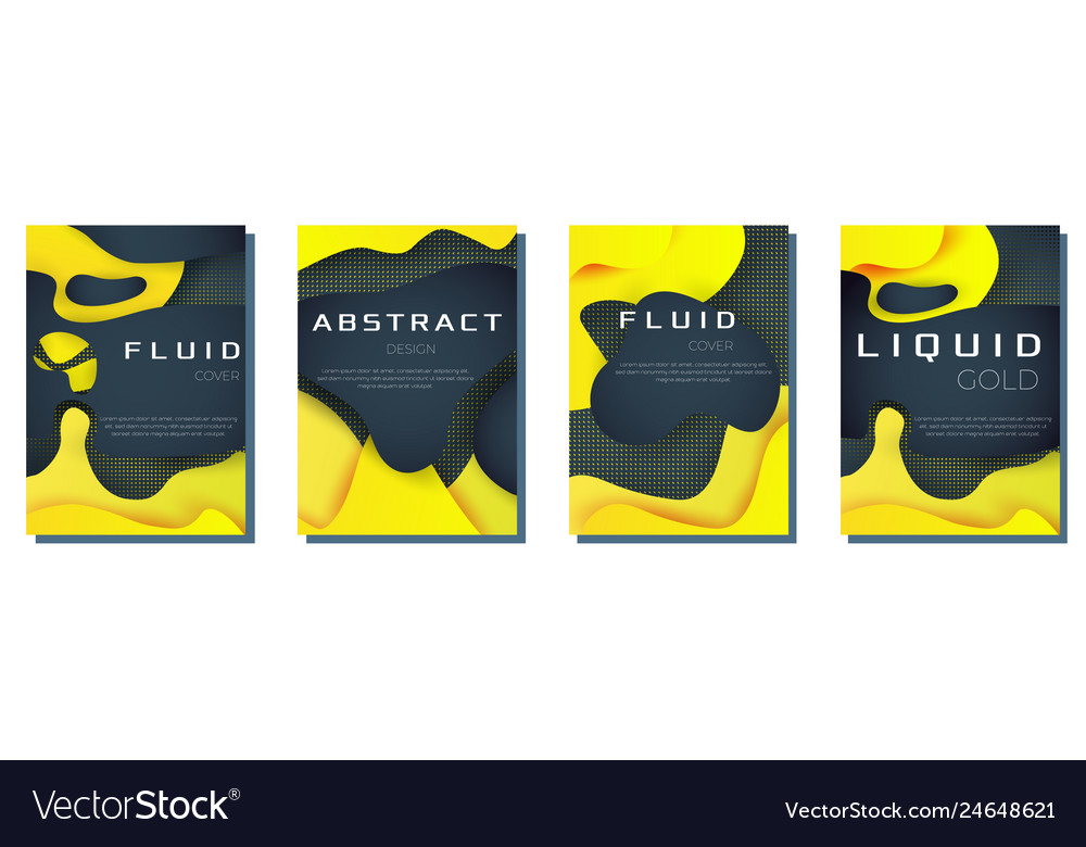 Creative modern liquid poster cover set