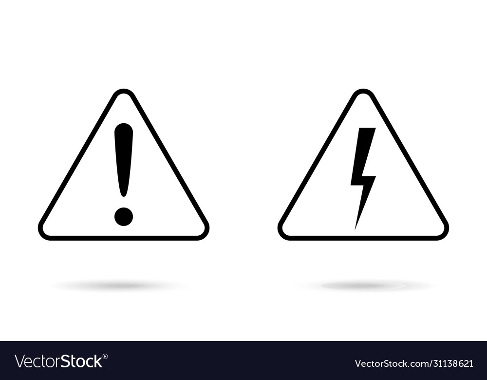 Exclamation alert attention web message caution vector image Exclamation alert attention web message caution