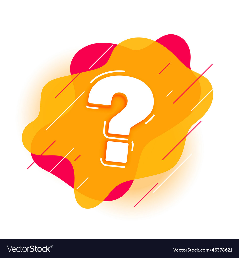 Modern question mark for help and support page