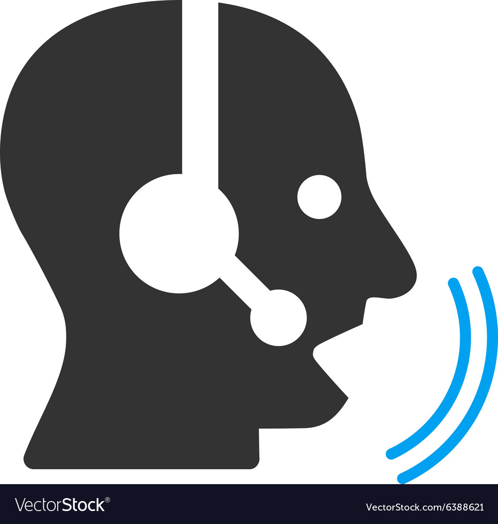 Operator speech flat icon