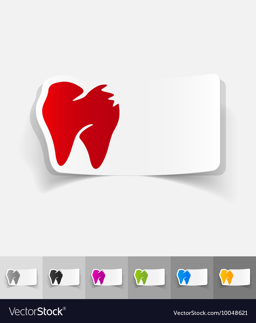 Realistic design element tooth