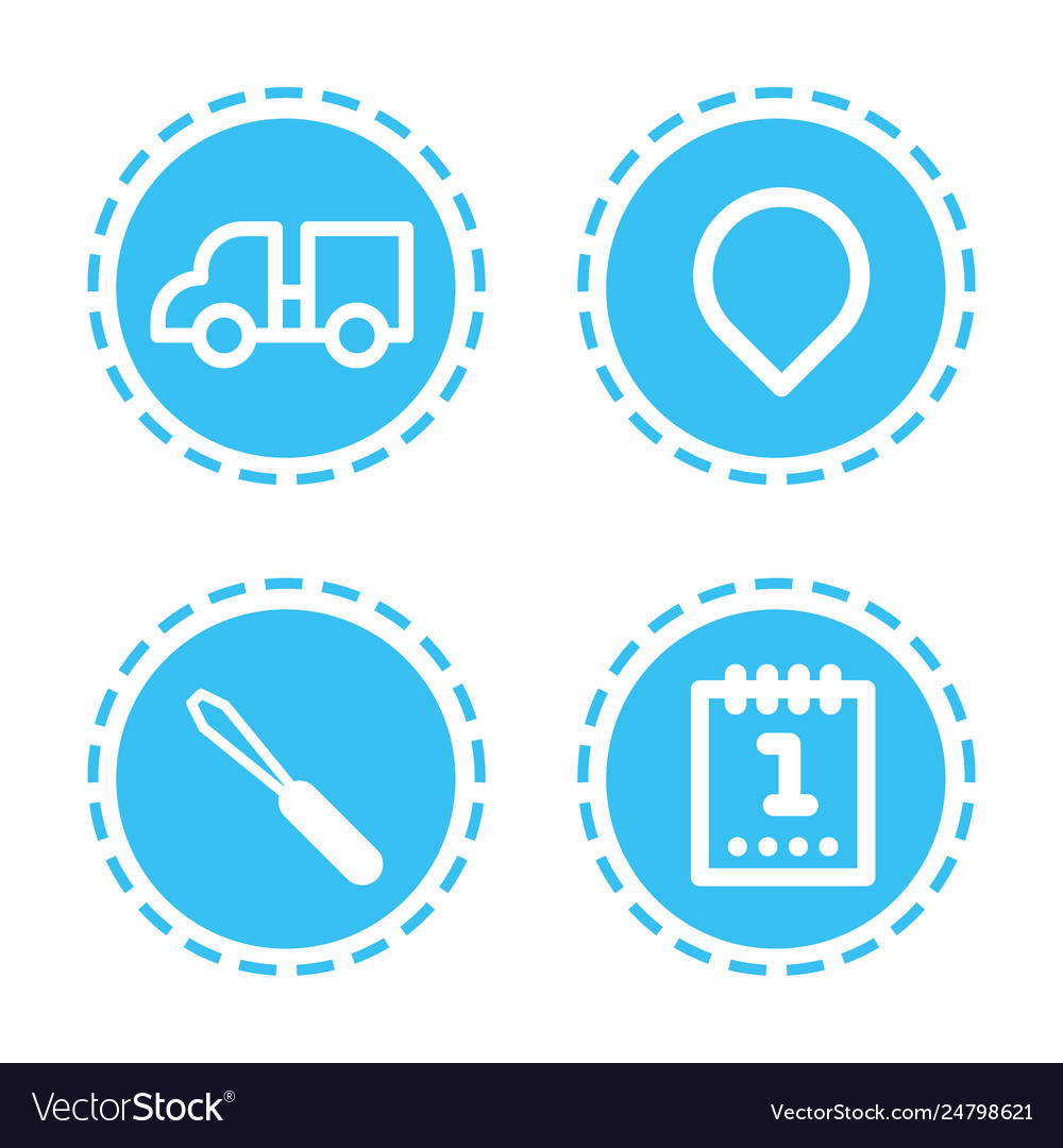 Set different mobile app icons web applications vector image Set different mobile app icons web applications