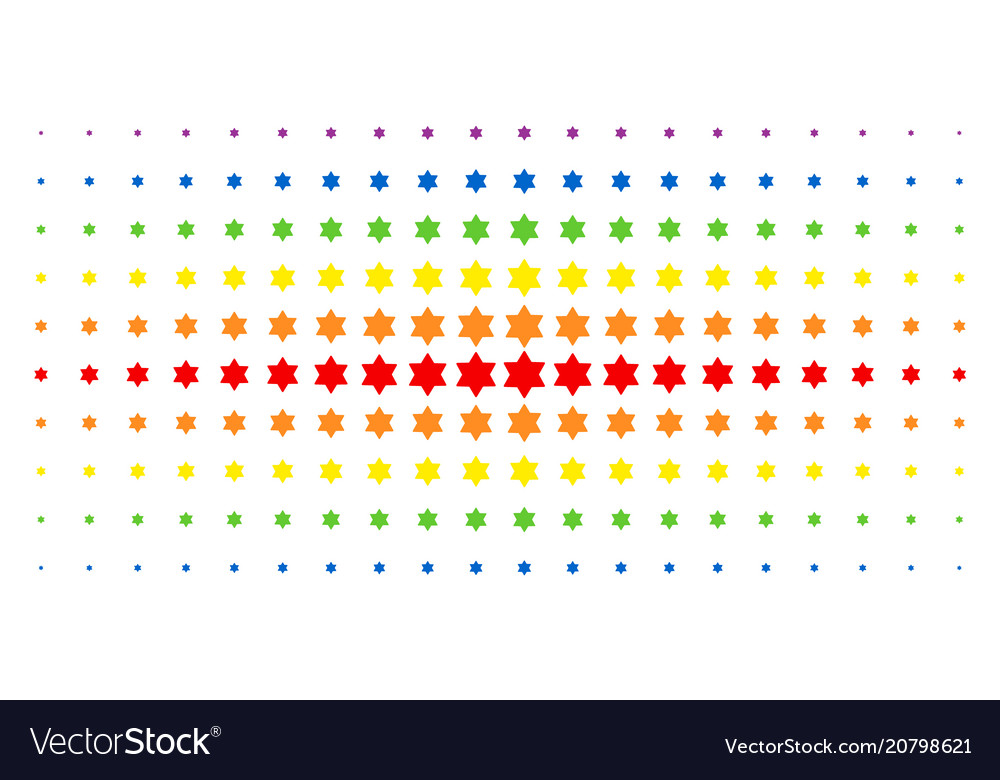 Six pointed star spectral halftone array