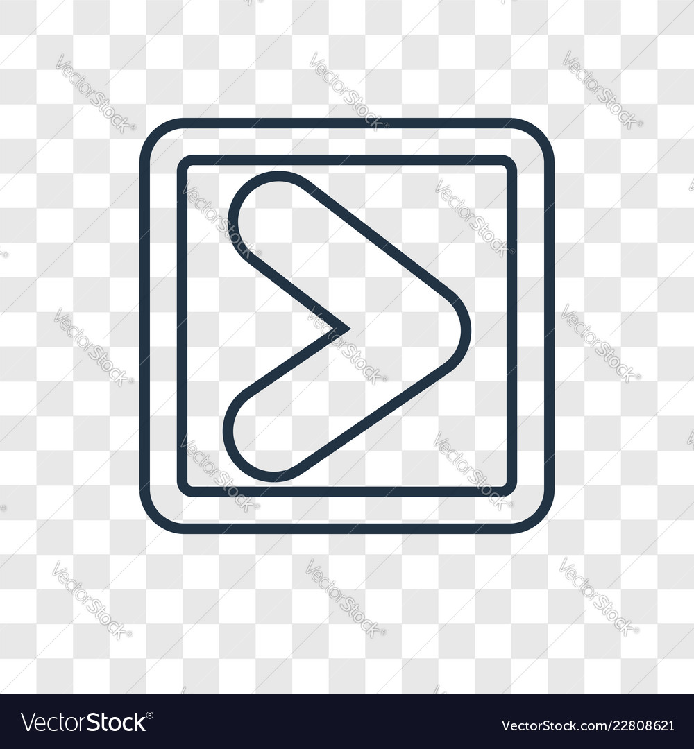 Skip track concept linear icon isolated vector image Skip track concept linear icon isolated