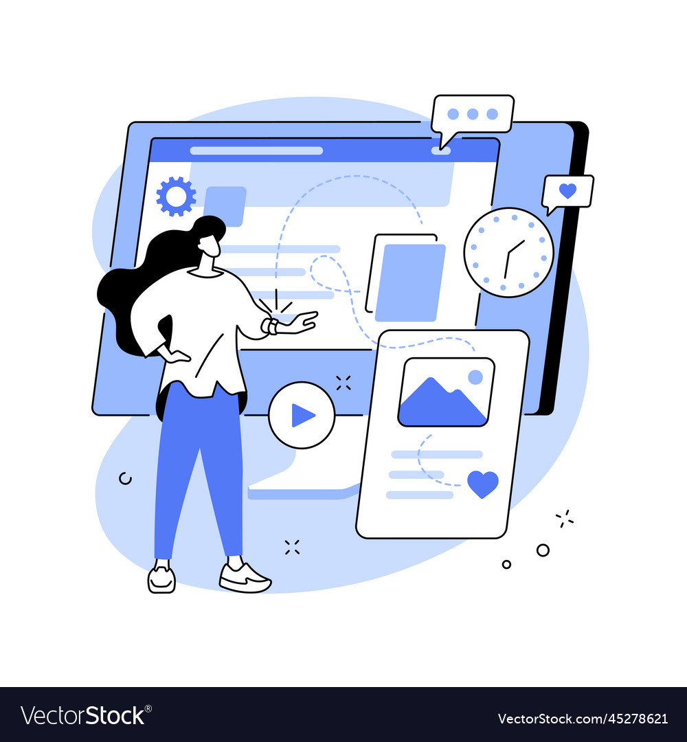 Social media management abstract concept Vector Image