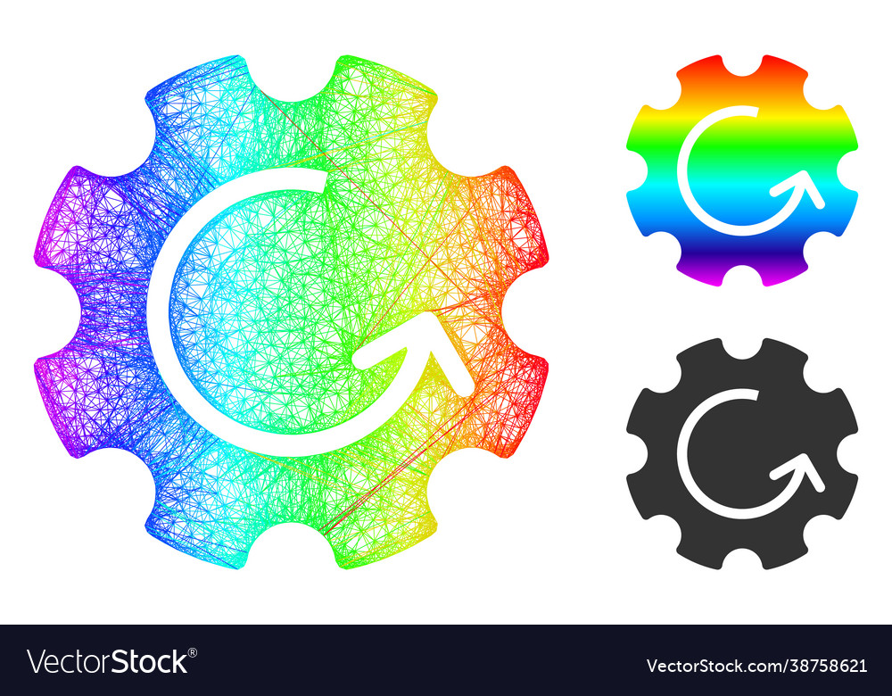 Spectrum linear gradient gear rotation icon
