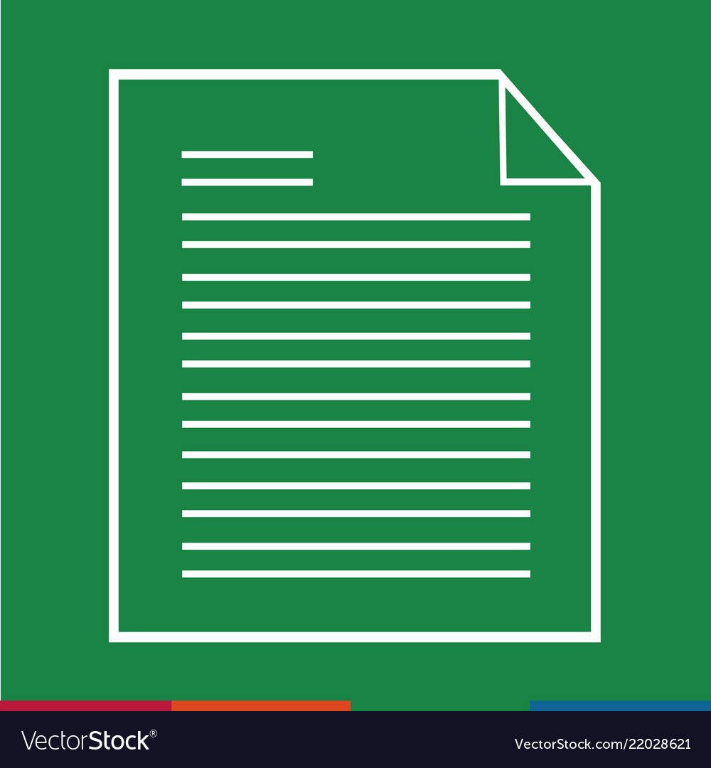 Thin line document icon design