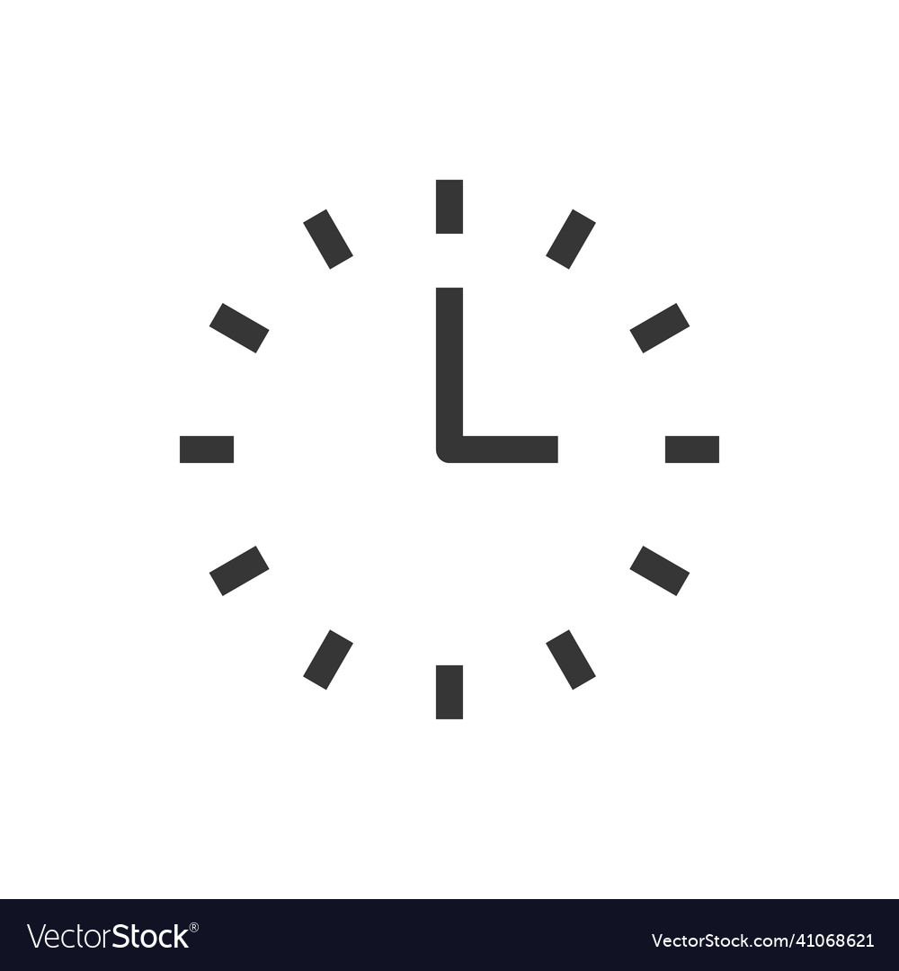 Time and clock line style isolated icon