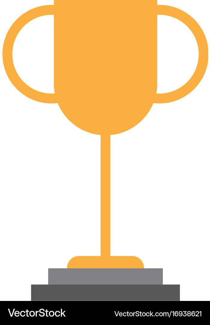 Trophy cup isolated icon Royalty Free Vector Image
