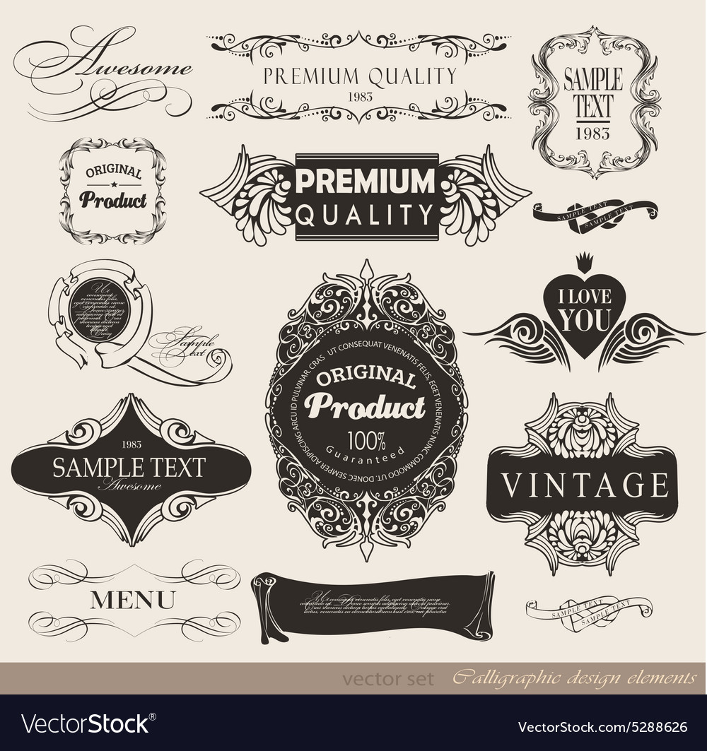 Calligraphic design elements