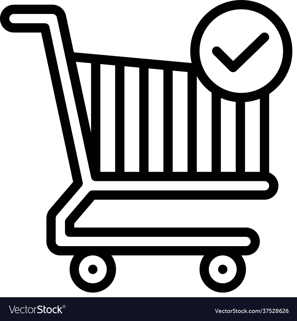 Checkout Icon Supermarket And Shopping Mall Vector Image