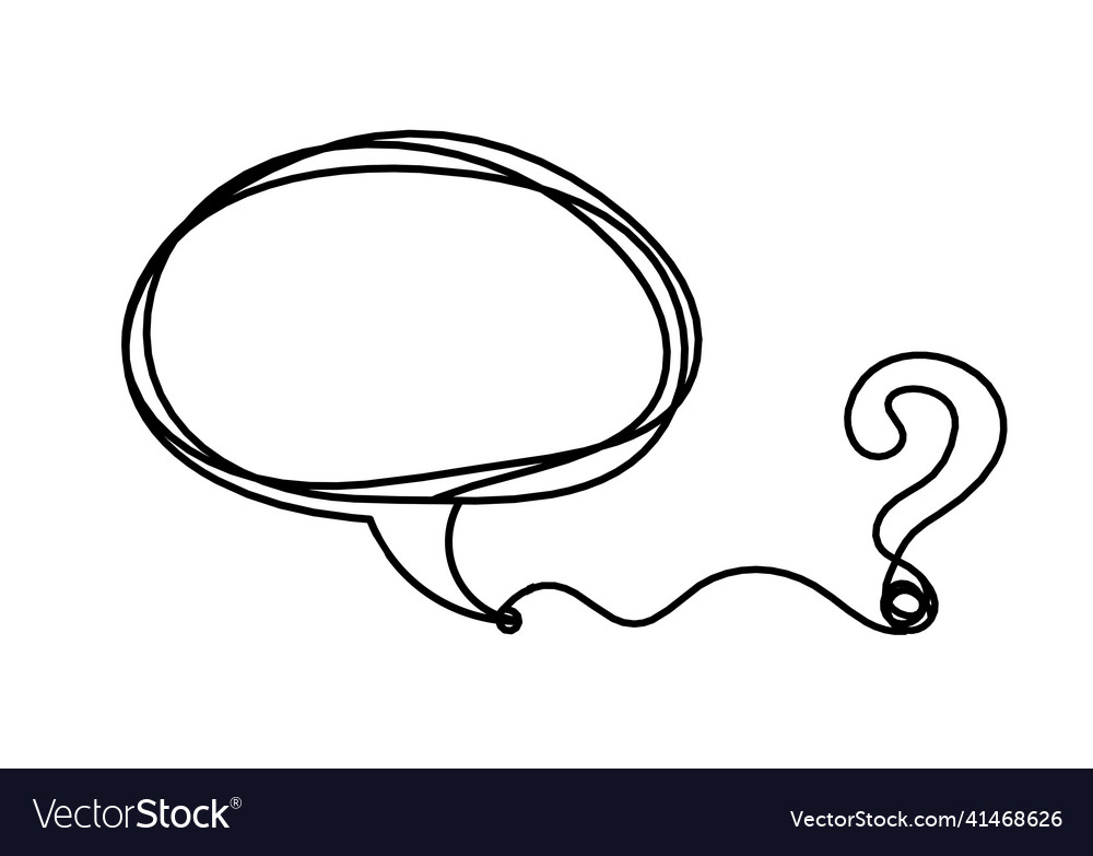 Comment with question mark as line drawing