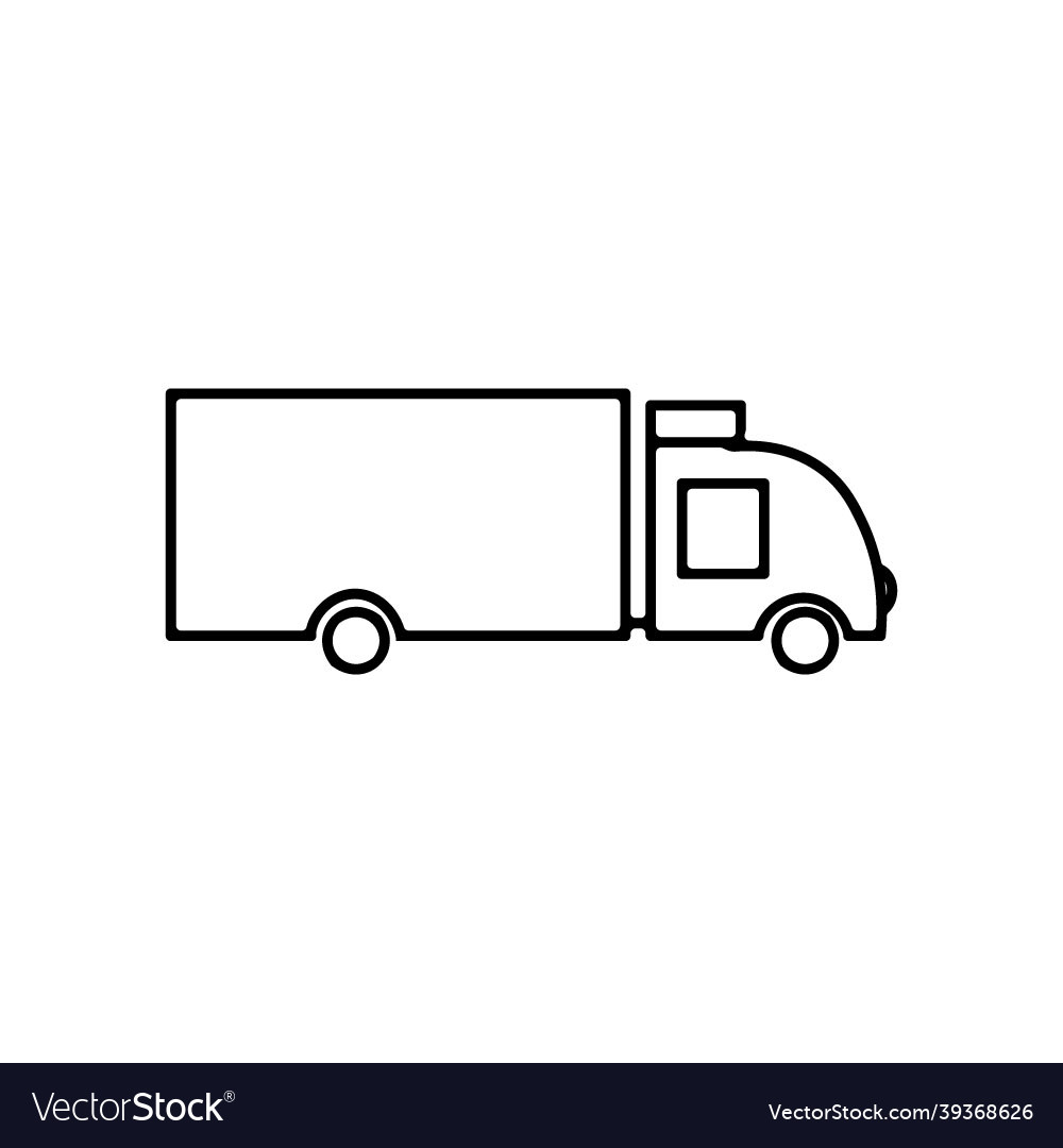 Delivery van icon construction transportation t Vector Image