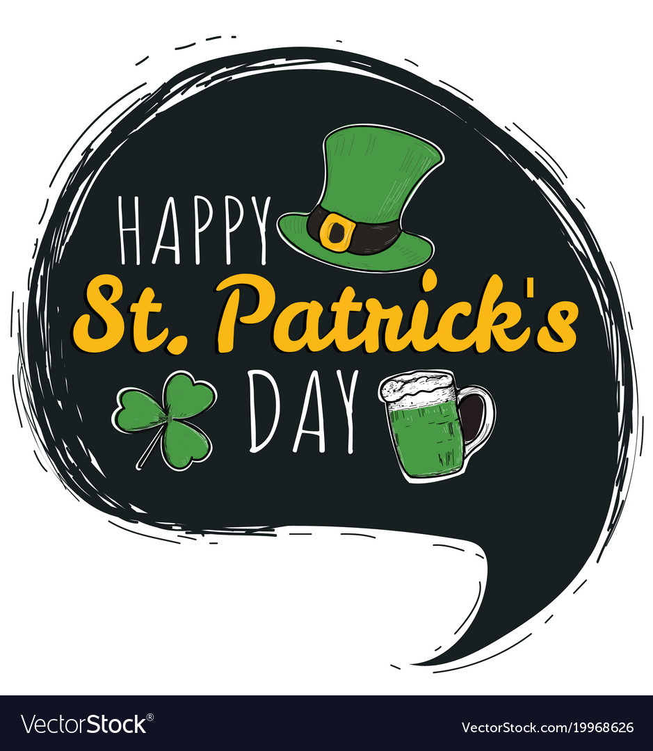 Happy saint patricks day logotype