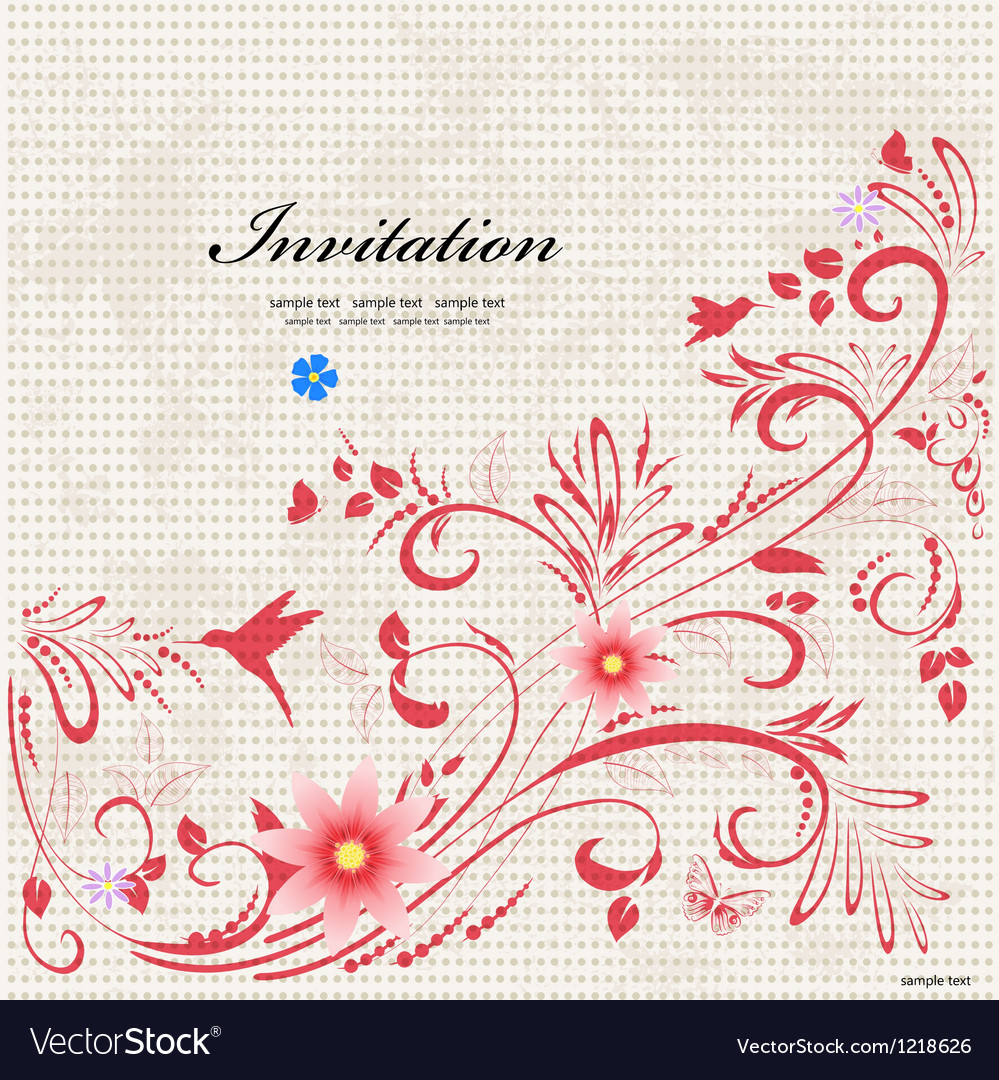Invitation art Royalty Free Vector Image - VectorStock