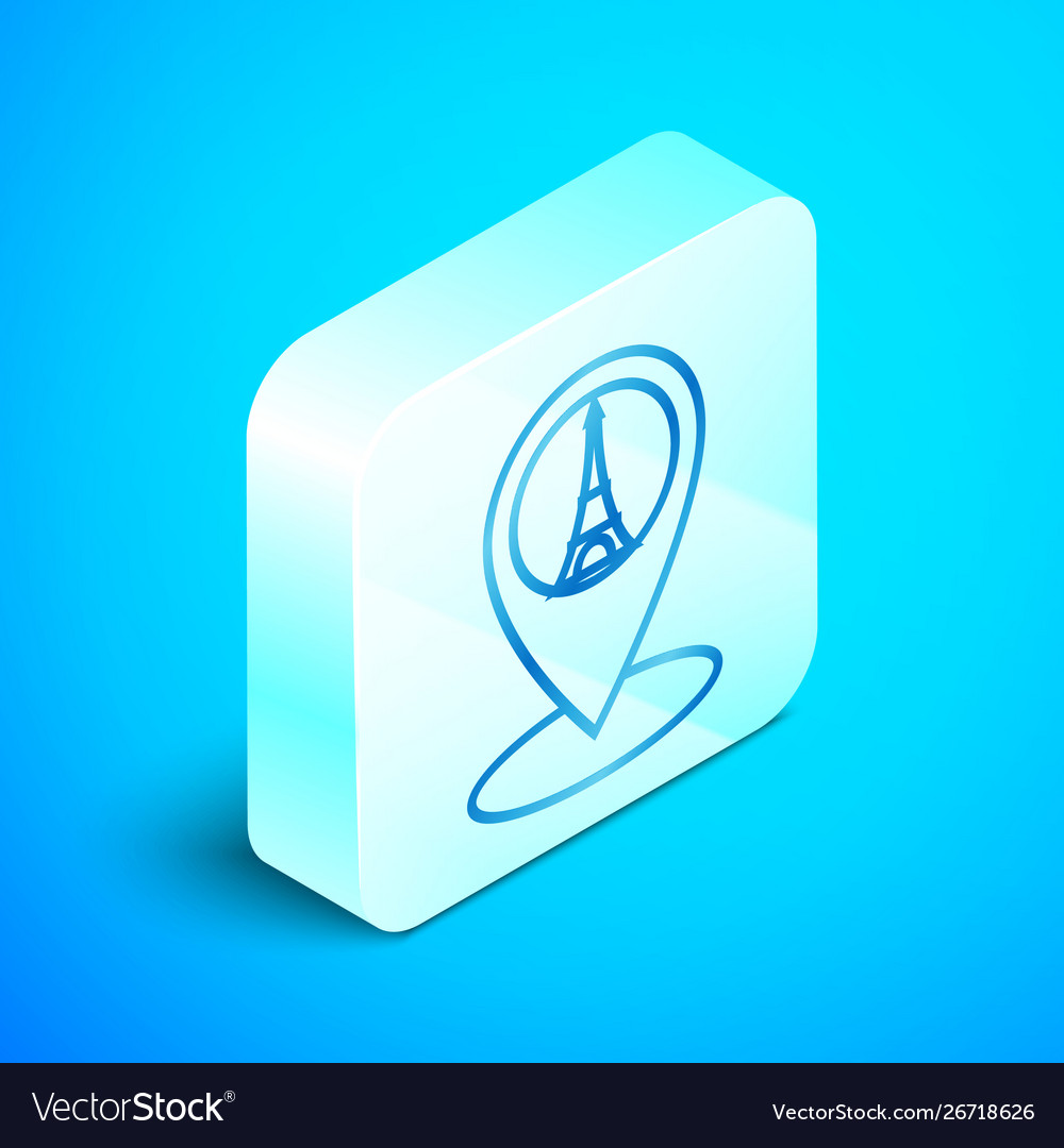 Isometrischer Linienplaner mit Eiffelturm-Ikone vector image Isometrischer Linienplaner mit Eiffelturm-Ikone