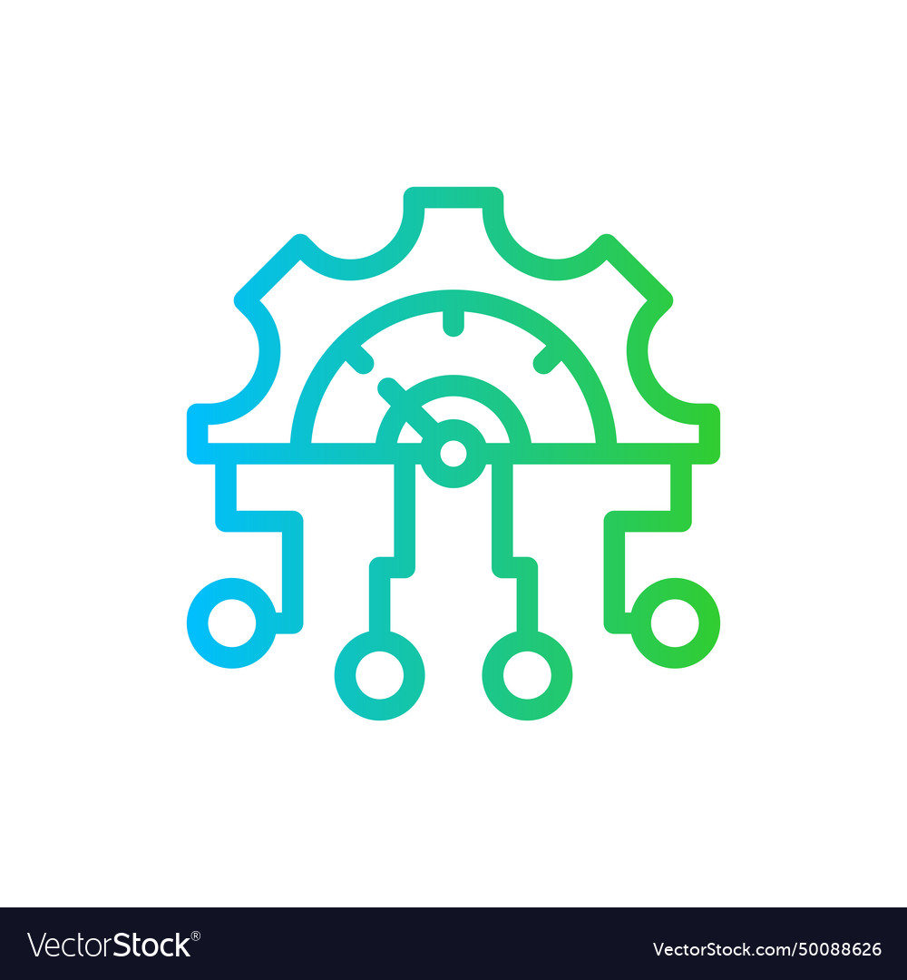 Kpi key performance indicator icon with blue