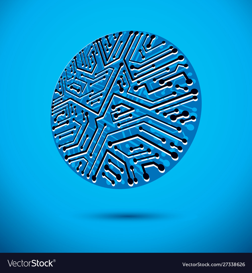 Microchip design cpu information communication vector image Microchip design cpu information communication