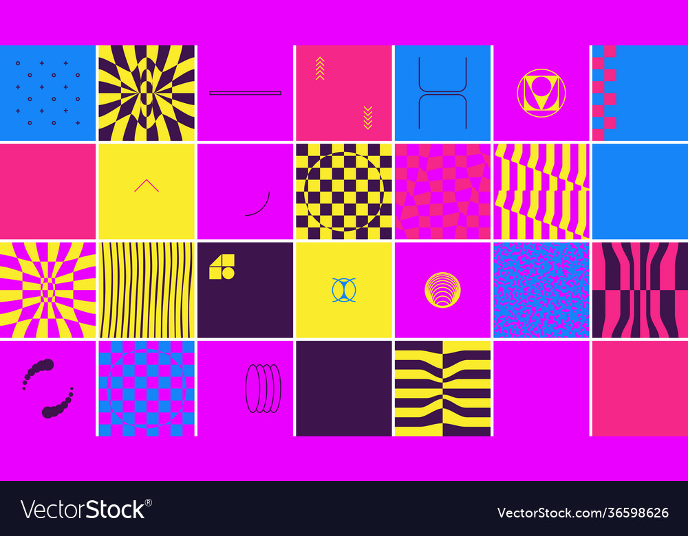 Neon abstract pattern design vector image Neon abstract pattern design