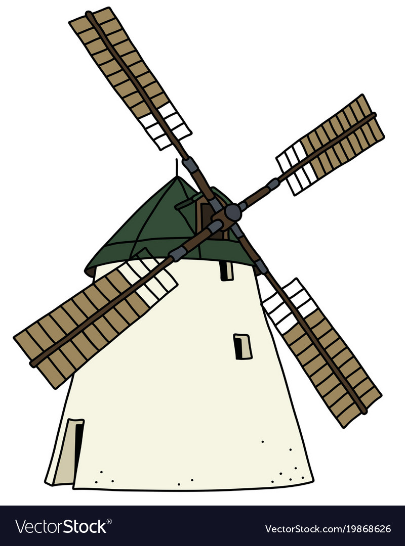 Old strone windmill