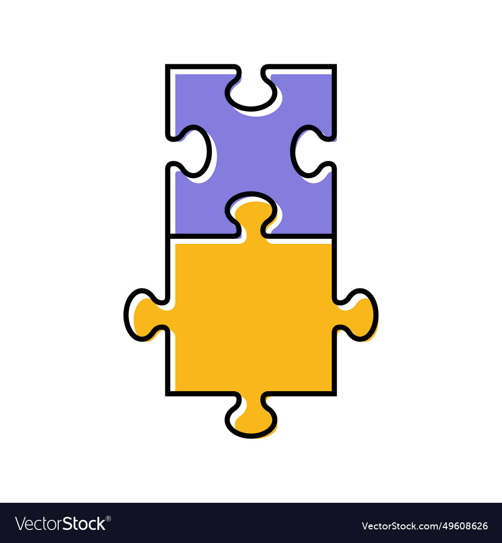 Puzzle team solution color icon