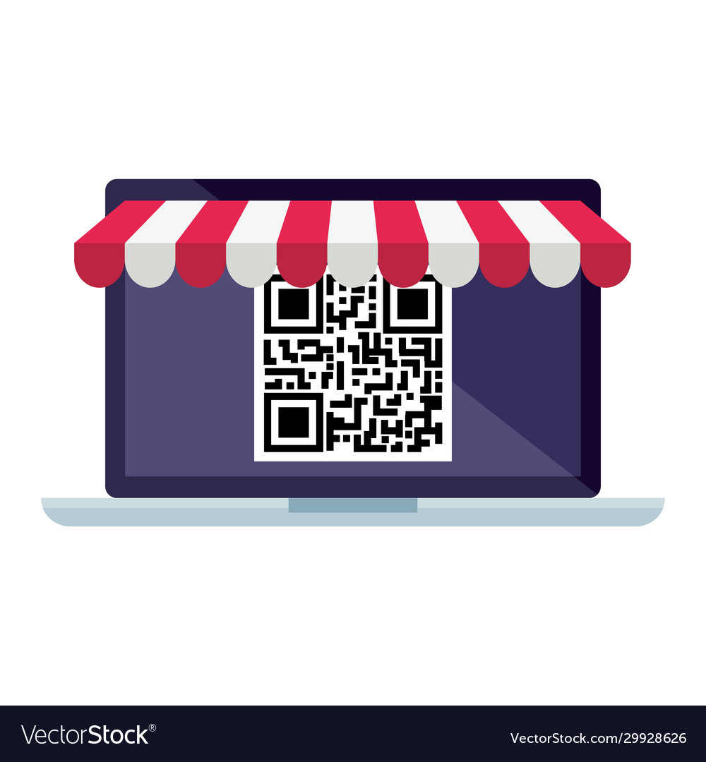 Qr code inside laptop design