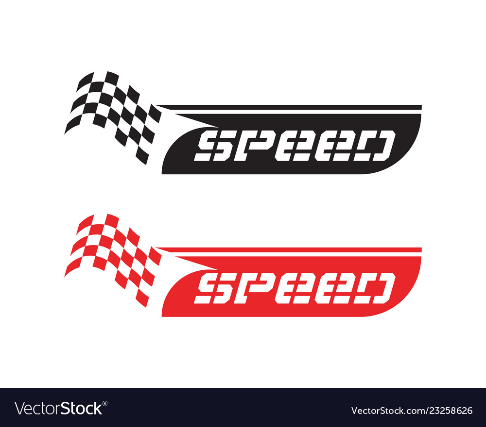 Race flag icon simple design flag logo Royalty Free Vector