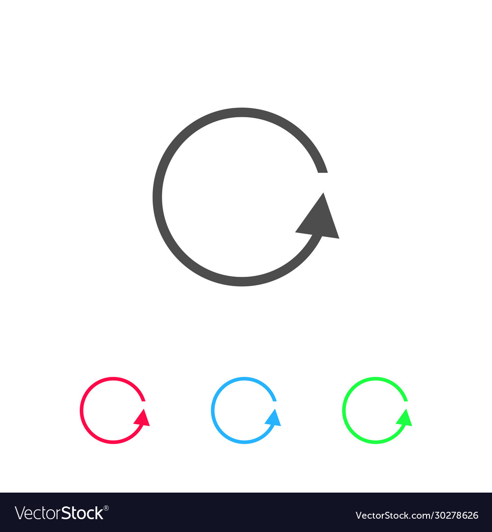 Refresh reload rotation loop icon flat vector image Refresh reload rotation loop icon flat
