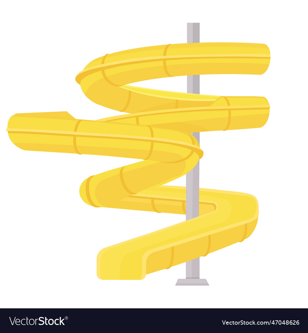 Schraubenrutsche realistischer Wasserpark Pool Aquapark Vector Image Schraubenrutsche realistischer Wasserpark Pool Aquapark