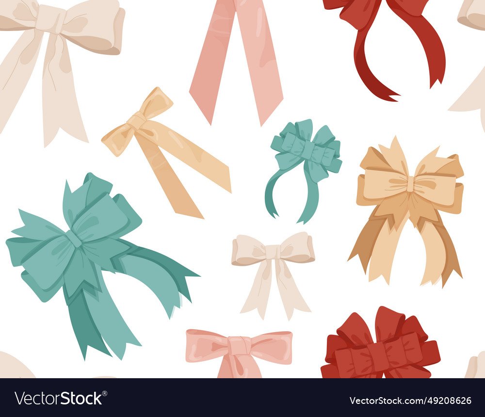 Seamless pattern with bows concept Vector Image Seamless pattern with bows concept