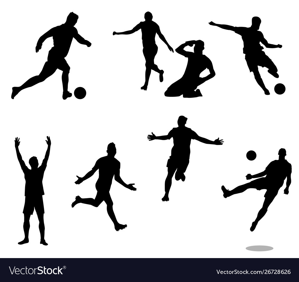 Soccer player silhouettes part 3