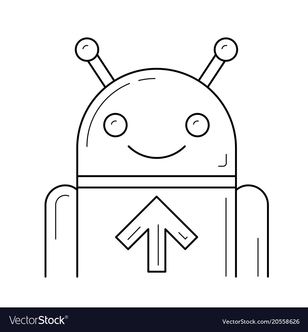 Upload mobile app line icon