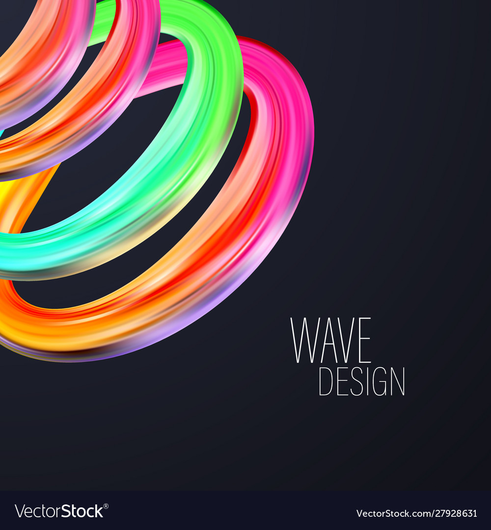 3d abstract fluid design colorful modern