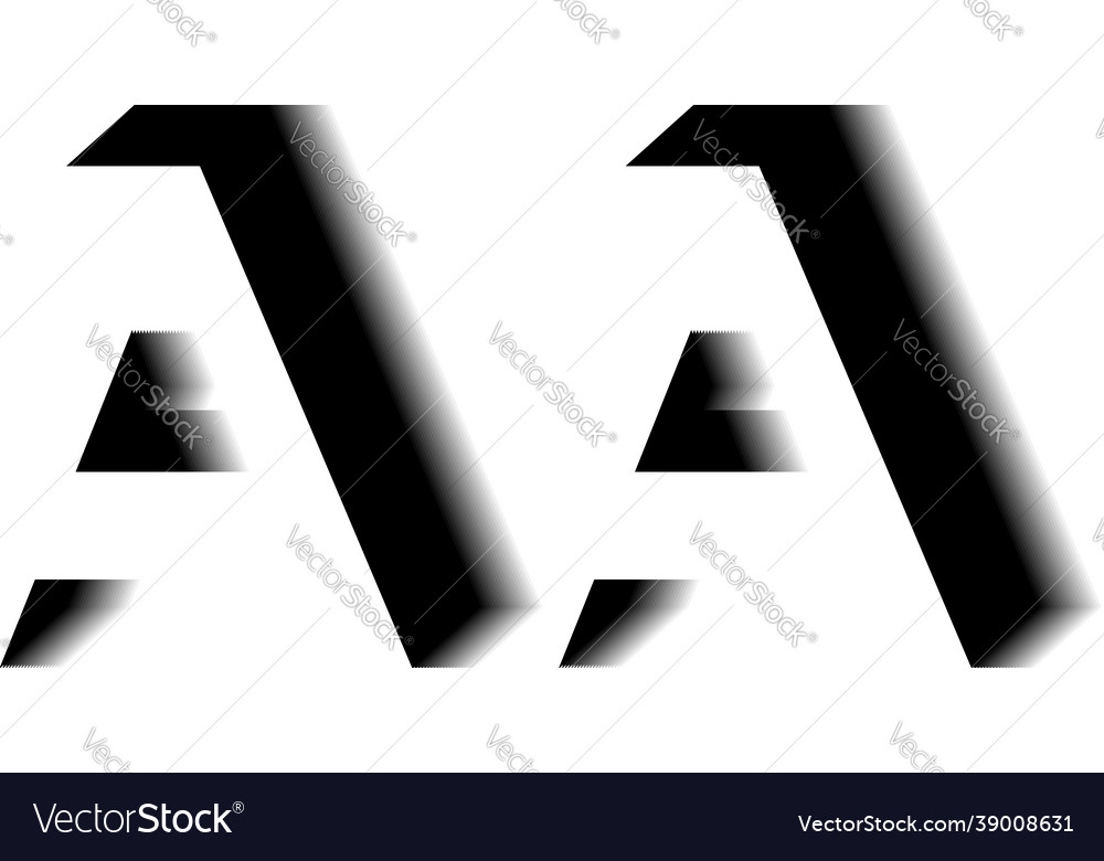 Ab monogram logo letter shadow simple shape style Vector Image Ab monogram logo letter shadow simple shape style