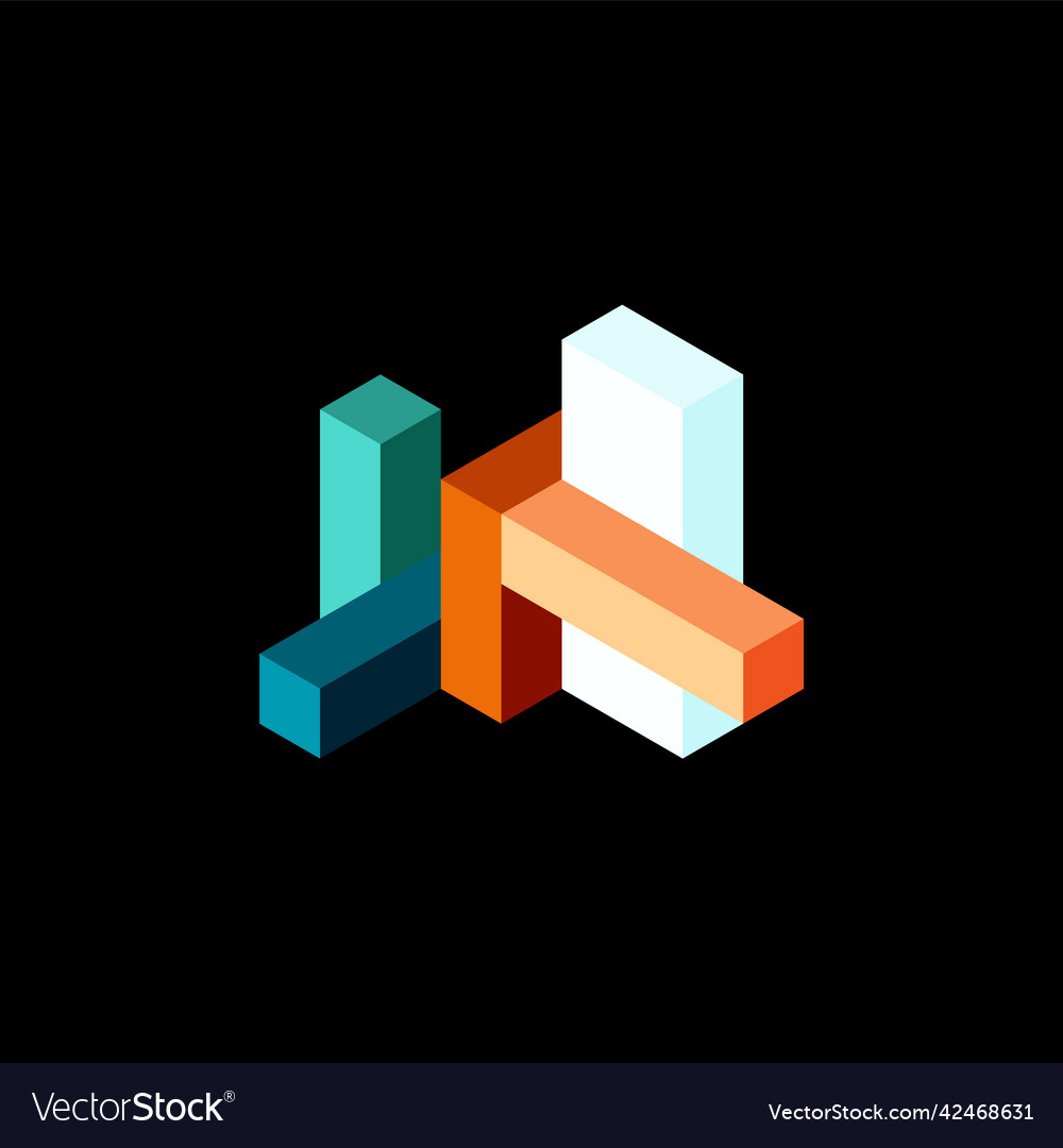 Abstract background 3d cubes cubic elements vector image Abstract background 3d cubes cubic elements