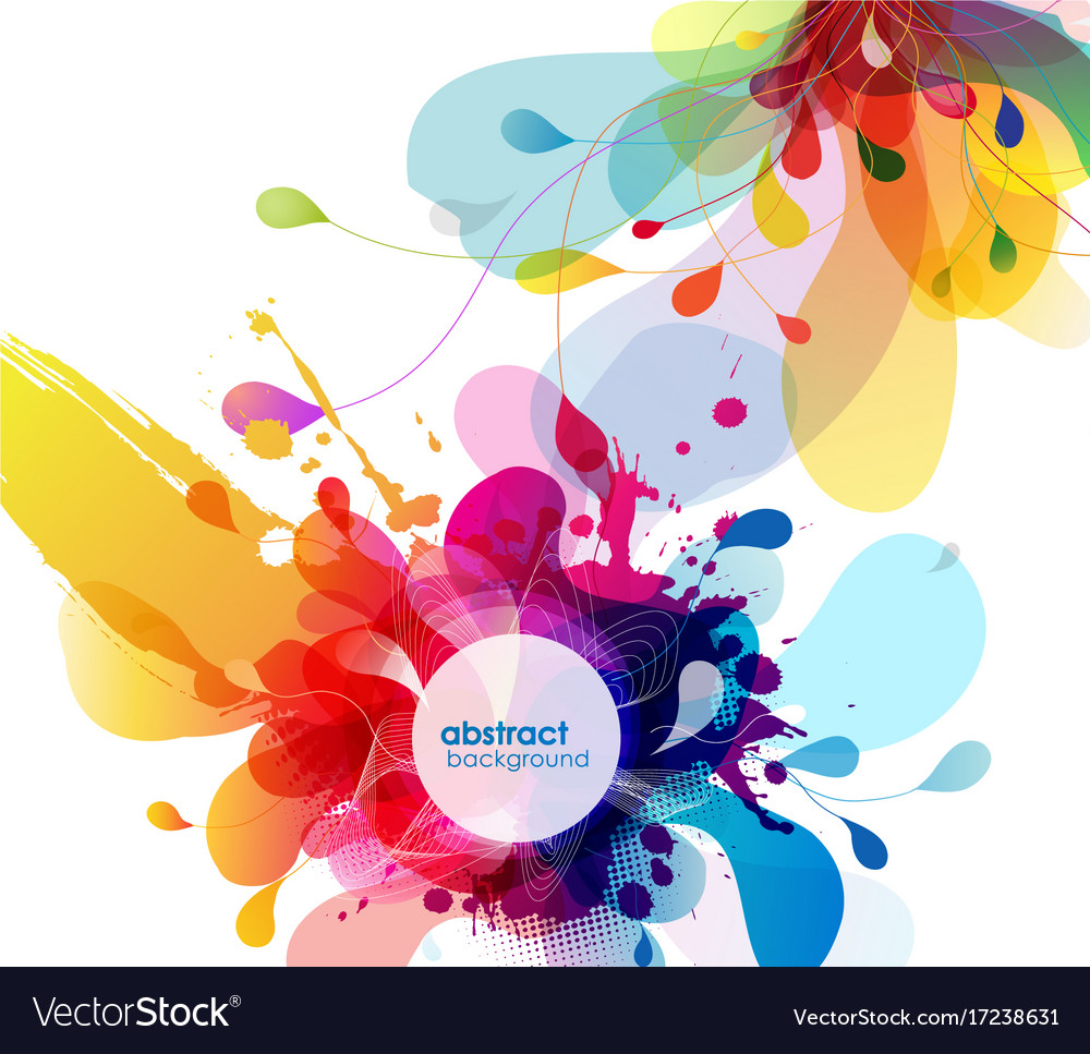 Abstract colored flower background with circles