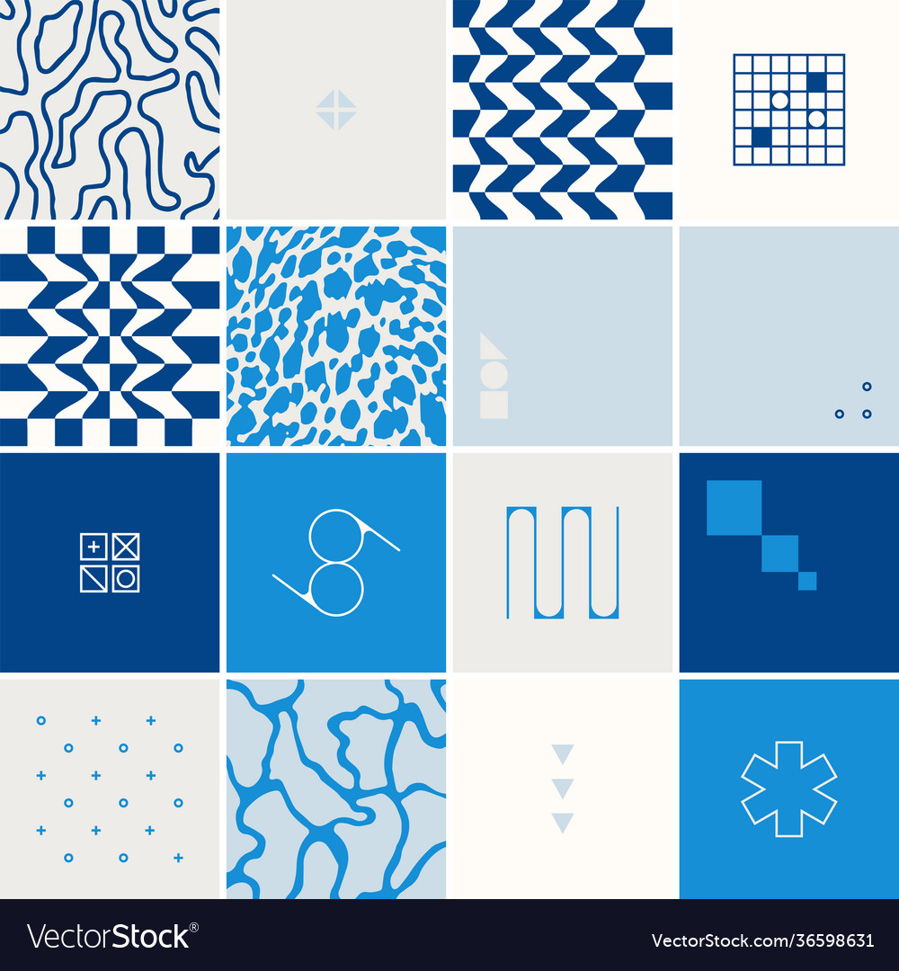 Abstract pattern design elements vector image Abstract pattern design elements