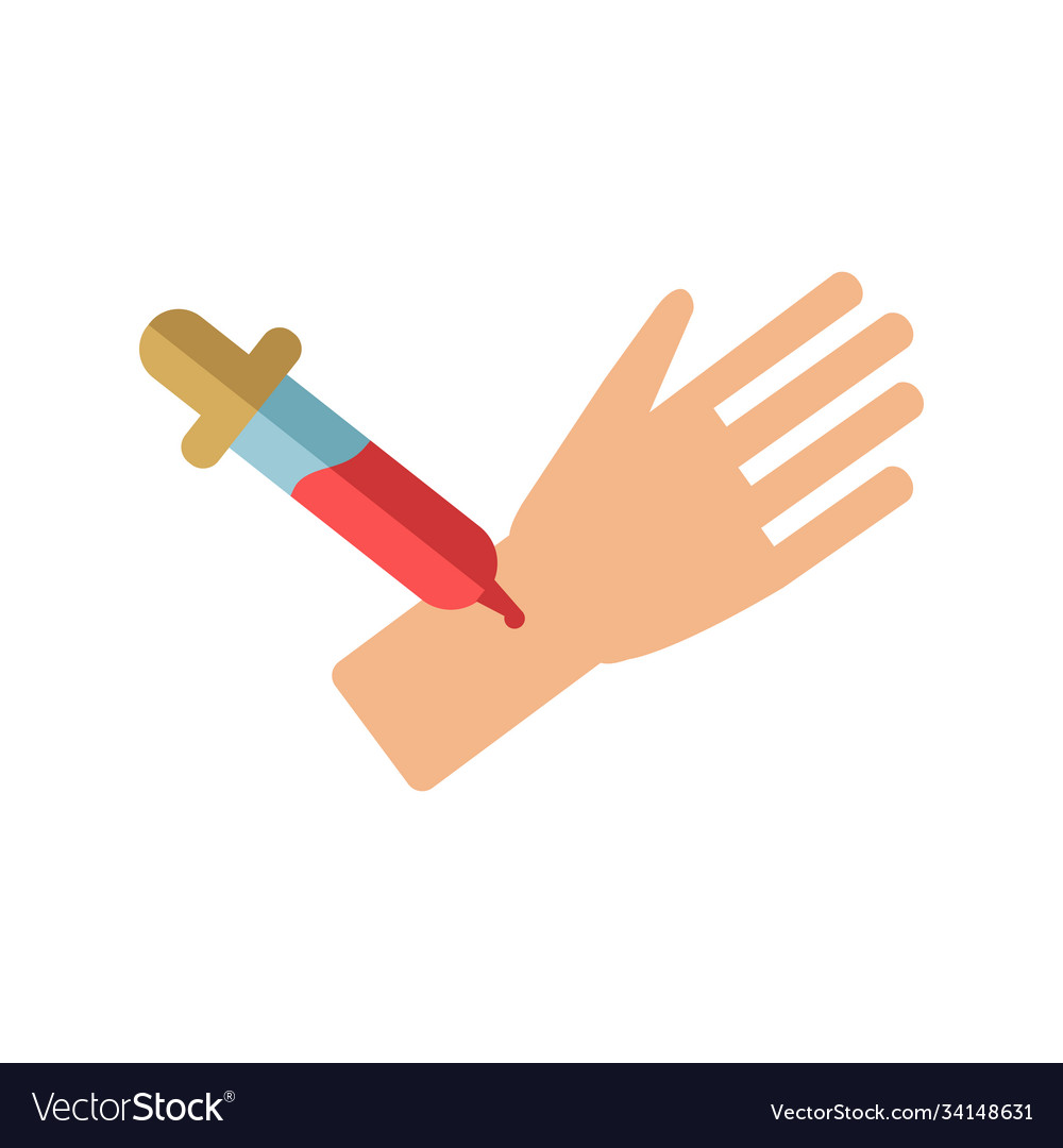 Allergy test icon simple element from Vector Image Allergy test icon simple element from