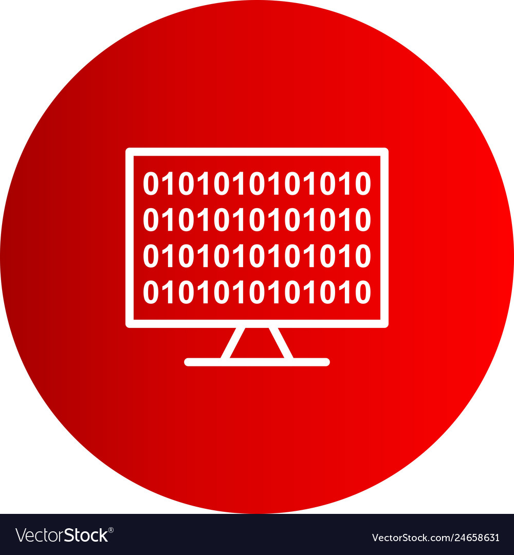 Binary code online icon Royalty Free Vector Image